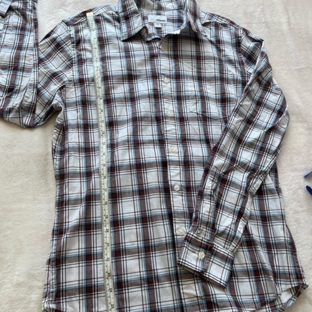 Small Sonoma Men’s Collar Long Sleeve Shirt-Like New